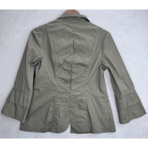 XCVI Women's Green Lightweight Utility Tie Front Jacket Size Large - Picture 11 of 13